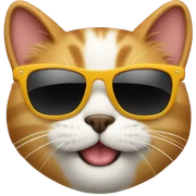 Cat with sunglasses sticker