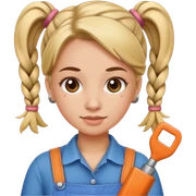Handy woman with pig tailes sticker