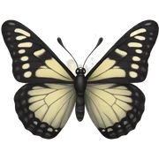 Black butterfly sticker
