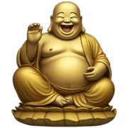 Laughing buddha sticker