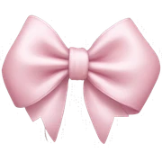 light pink bow  sticker