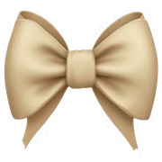 Bow beige sticker
