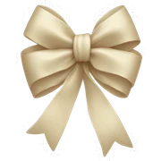 Cream bow sticker