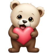 Cute bears in kiss sticker