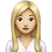 korean blond woman medium hair straight sticker