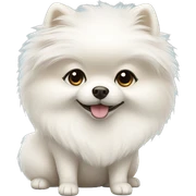 White pomeranian girl  sticker