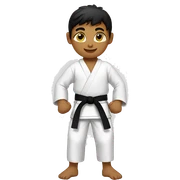 Karate tamoul (sri lanka )boy with black belt sticker