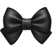 black bow with white preal sticker
