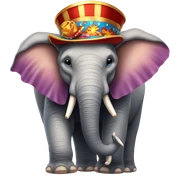 circus elephant sticker