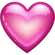pink sparkly heart  sticker