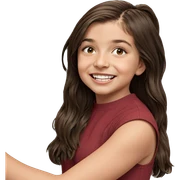 smiling girl with brown hair sticker
