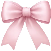 light pink ribbon bow sticker