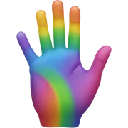 Rainbow hands sticker