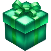 emerald glass gift box sticker
