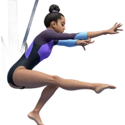gymnast in leotard sitting sticker