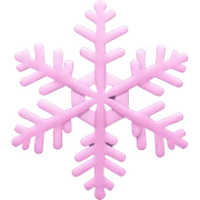Pink snowflake sticker