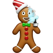 Gingerbread man with vape sticker