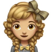 Girl with a bow sticker