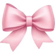light pink ribbon bow sticker