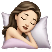 sleeping beauty brunette white girl with a silk pillow sticker