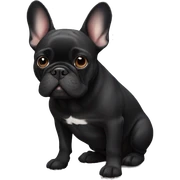 black french bulldog sticker