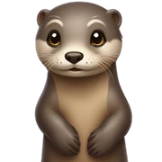Loutre qui fait un coeur sticker