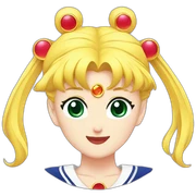 sailor moon face sticker