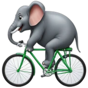 Elefant auf velo sticker
