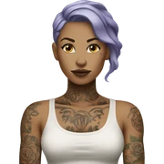 White woman with Tattoos sticker