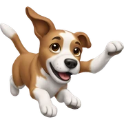 Dog flying sticker