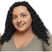 smiling girl with black hair sticker