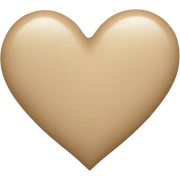 beige heart  sticker
