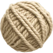 beige ball of yarn sticker
