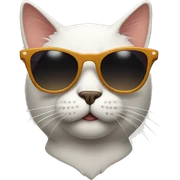 Cat with sunglasses sticker