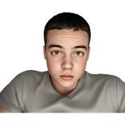 realistic portrait of a boy sticker