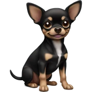 Brown black chihuahua puppu sticker