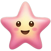 give me whimsical and soft warm star emoji sticker