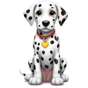 Dalmatian puppy sitting sticker