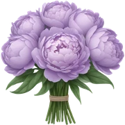 bouquet of lavender peonies sticker