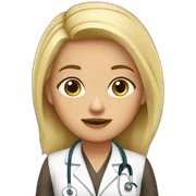 Doctora rubia cabello kargo sticker
