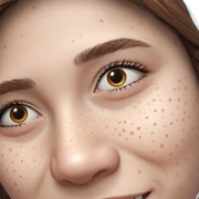 freckled girl smiling portrait sticker