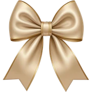 Beige bow sticker