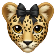 Leopard black bow sticker
