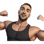 muscular man outdoors in tank top sticker