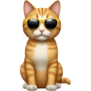 Cat with sunglasses sticker