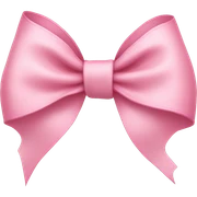 light pink ribbon bow sticker