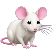 mouse with pink nails  sticker