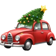 Christmas Car with Christmas Tree  sticker