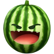 Angry watermelon  sticker