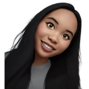 smiling girl with black hair sticker